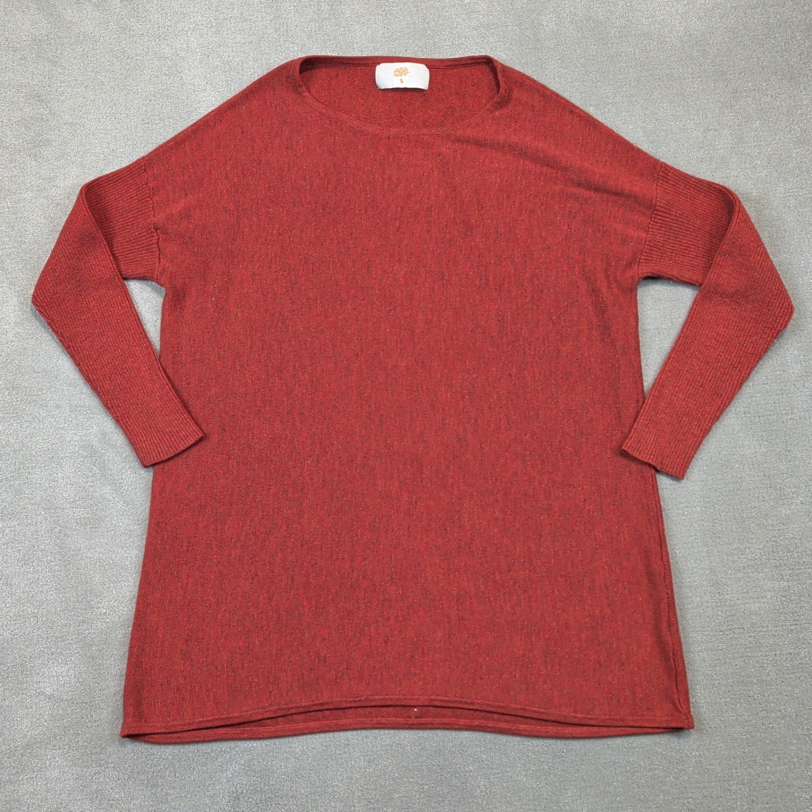 Ginger Toby Sweater Womens O/S Red Button Back Oversized Lightweight Knit — photo 3