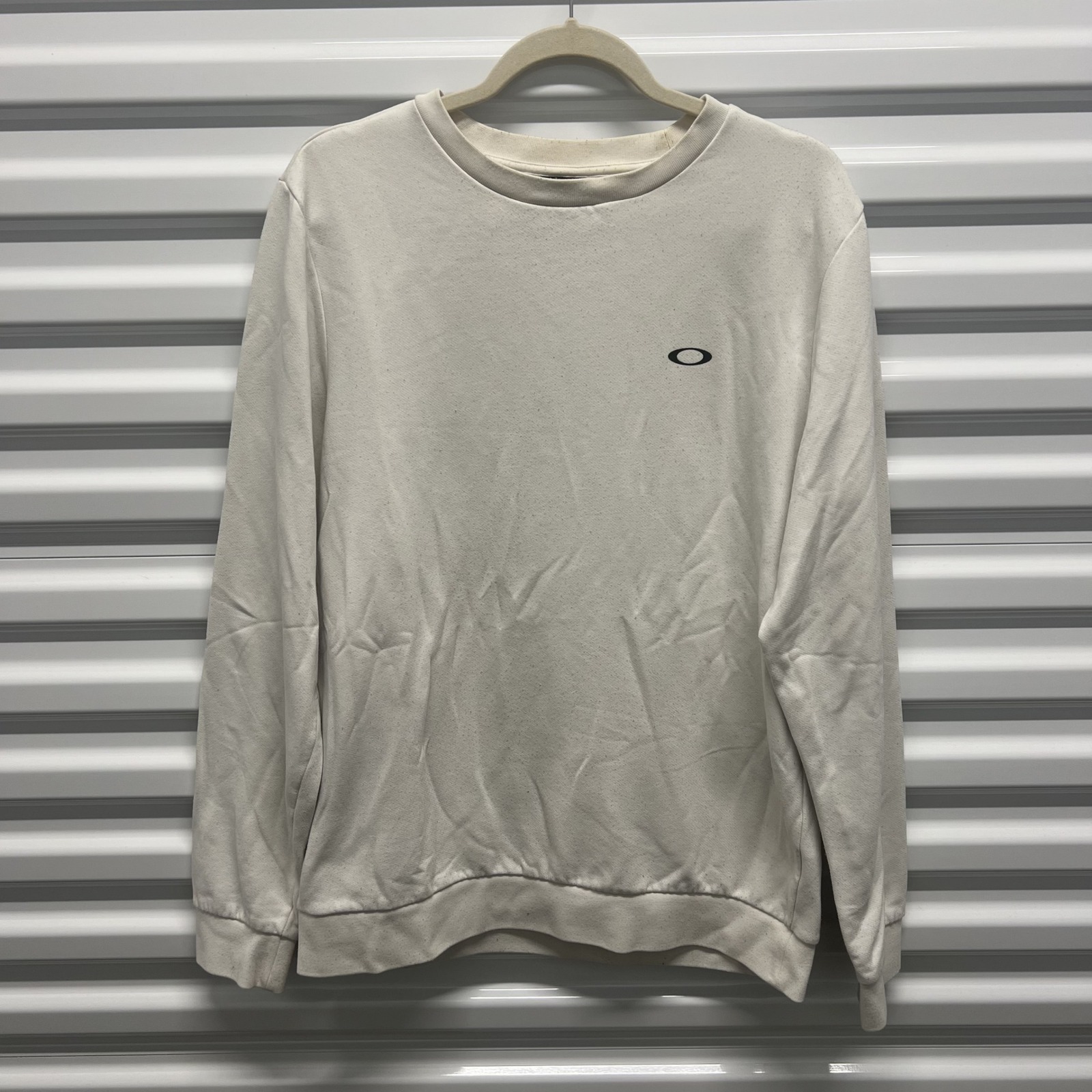 Oakley Sweatshirt Size L Mens Cream Off White Graphic Back Crewneck Pullover — photo 2