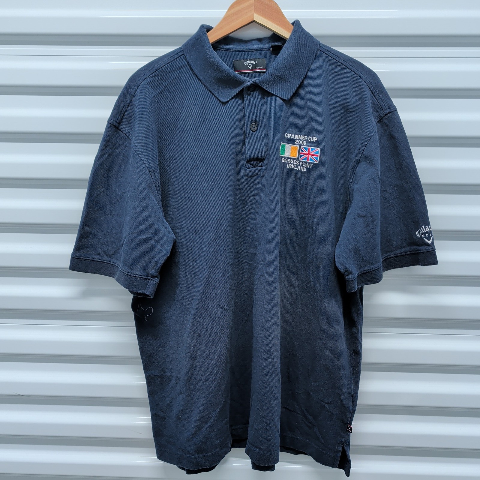 Callaway Golf XL Mens Polo Navy Blue Cranmer Cup 2008 Rosses Point Ireland Logo — photo 2